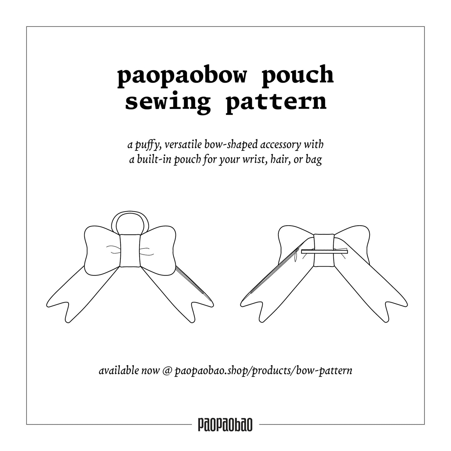 paopaobow pouch pattern