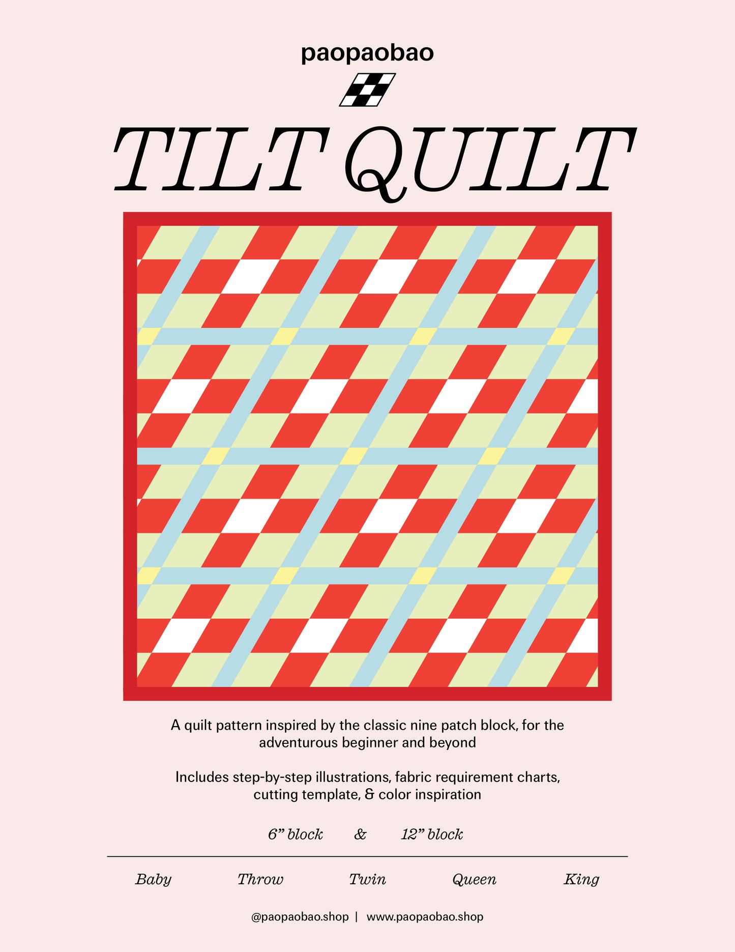 Tilt Quilt digital sewing pattern